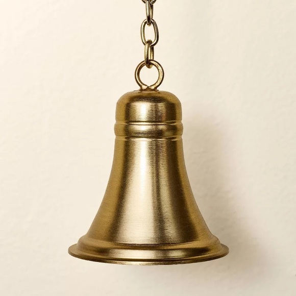 Decorative Brass Bell Christmas Dangler Antique Finish - Hearth & Hand Magnolia - Picture 2 of 3